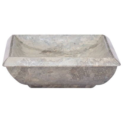 Gootsteen 50x35x10 cm marmer grijs Grijs