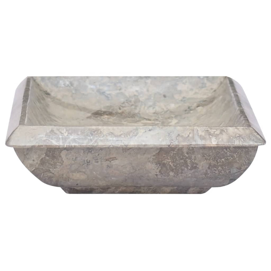 Gootsteen 50x35x10 cm marmer grijs Grijs