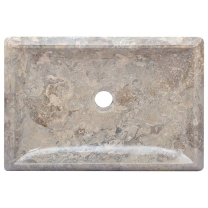 Gootsteen 50x35x10 cm marmer grijs Grijs