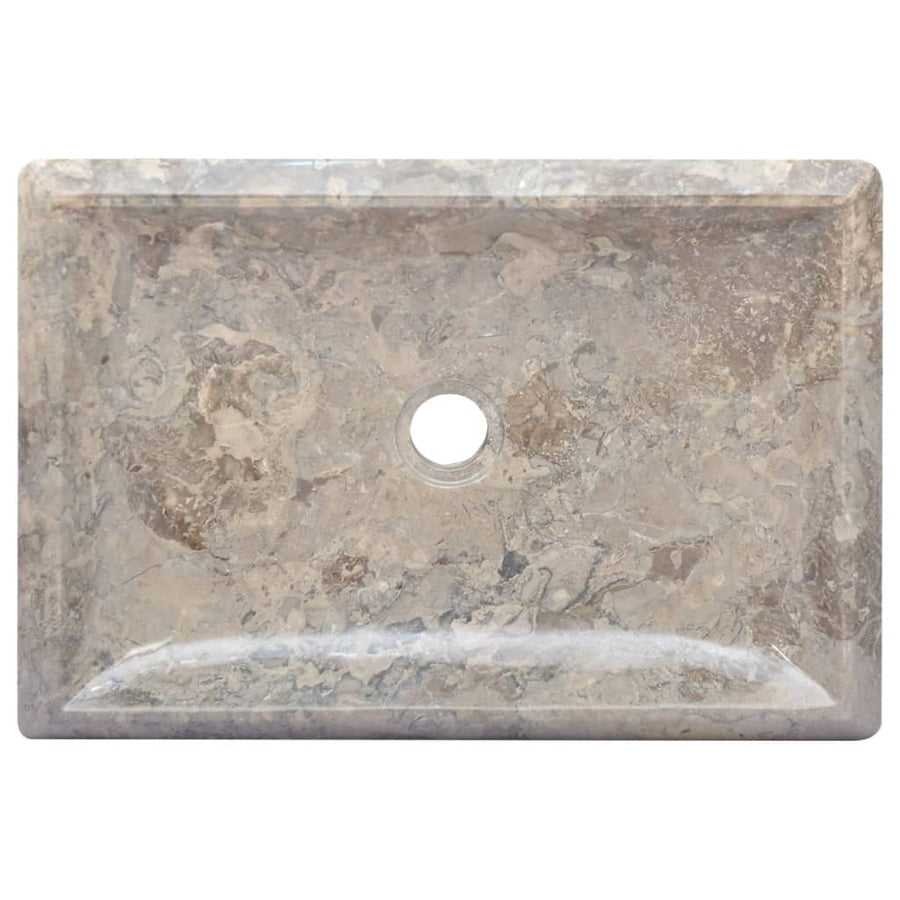 Gootsteen 50x35x10 cm marmer grijs Grijs