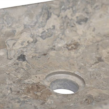 Gootsteen 50x35x10 cm marmer grijs Grijs