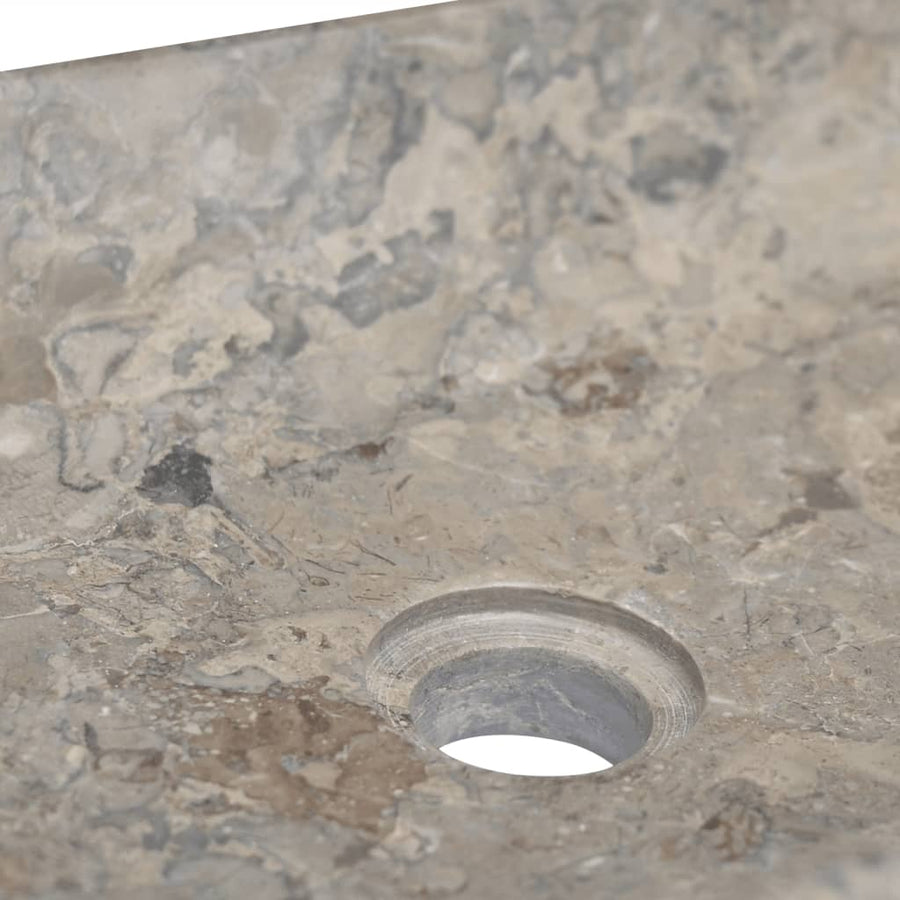 Gootsteen 50x35x10 cm marmer grijs Grijs