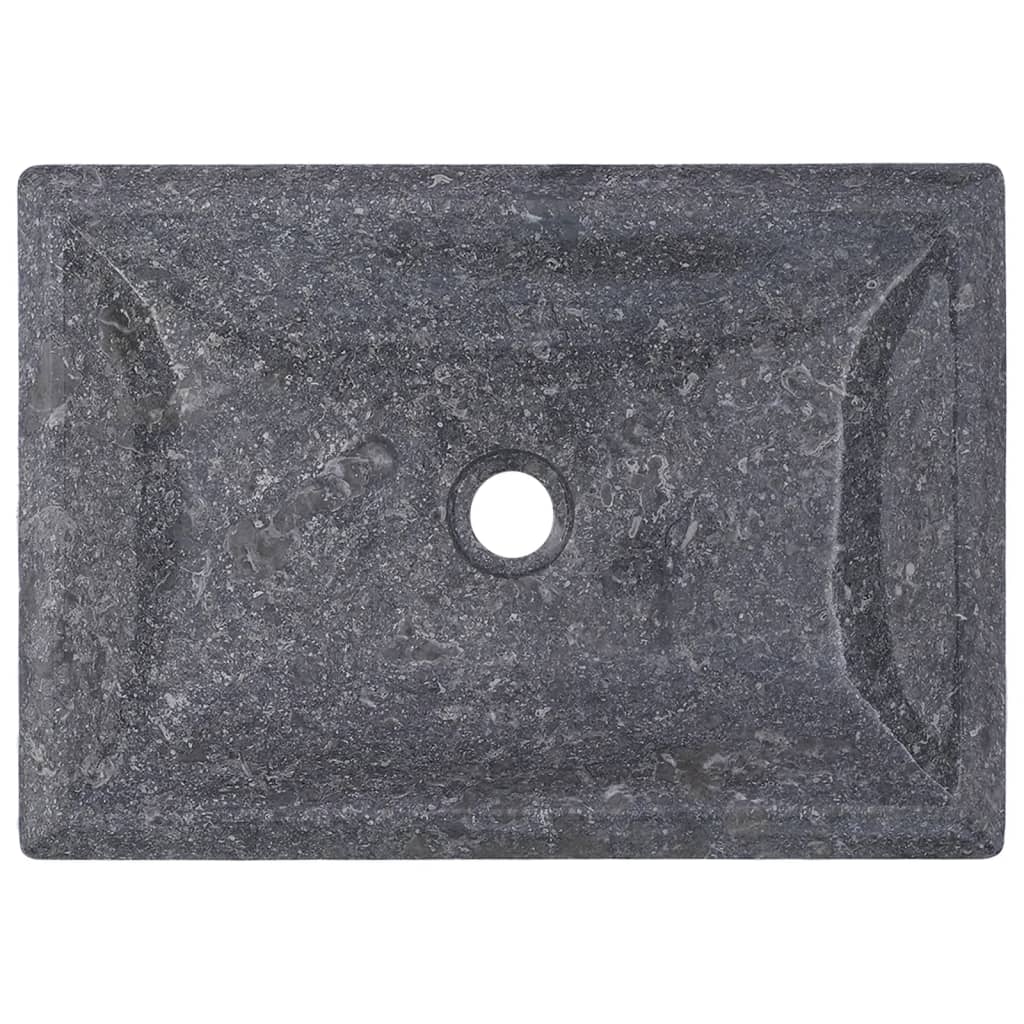 Gootsteen 50x35x10 cm marmer grijs Grijs