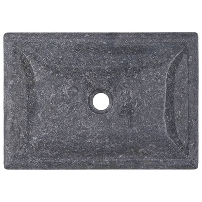 Gootsteen 50x35x10 cm marmer grijs Grijs