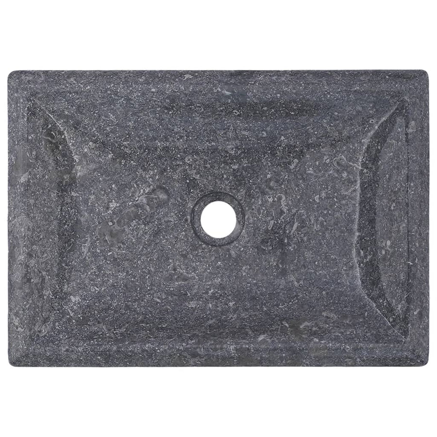 Gootsteen 50x35x10 cm marmer grijs Grijs