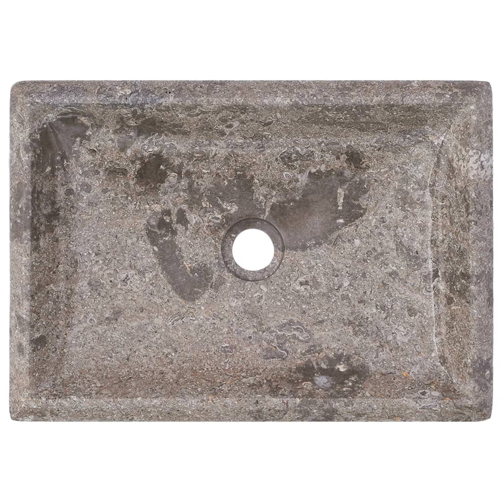 Gootsteen 50x35x10 cm marmer grijs Grijs