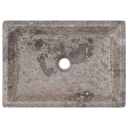 Gootsteen 50x35x10 cm marmer grijs Grijs