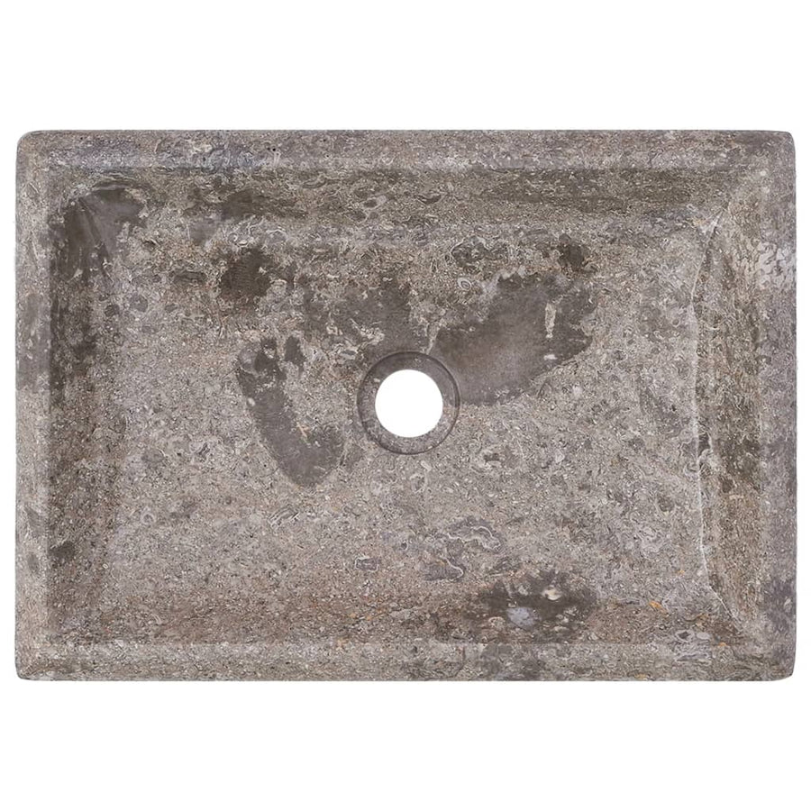 Gootsteen 50x35x10 cm marmer grijs Grijs