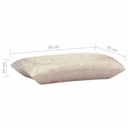 Gootsteen 50X35X10 Cm Marmer Kleurig Crème