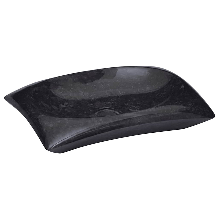 Gootsteen 50x35x10 cm marmer zwart