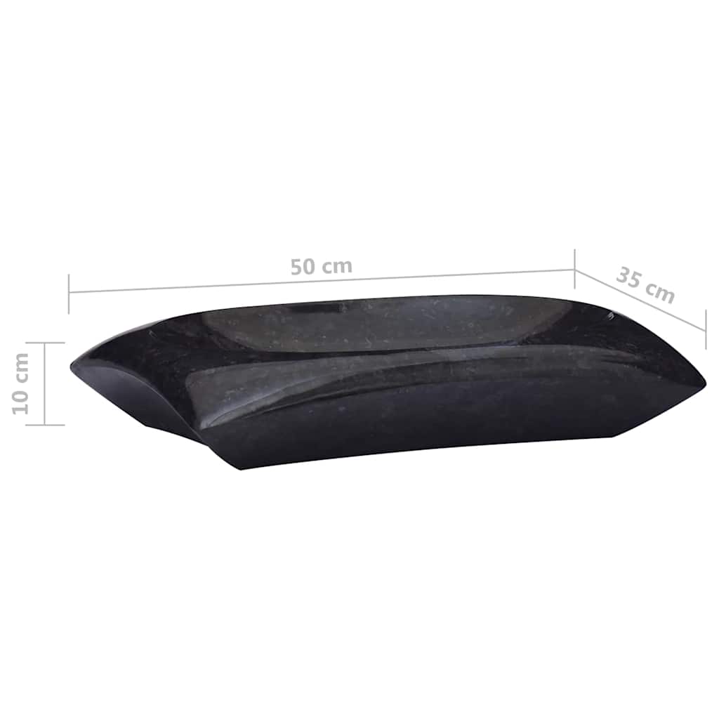 Gootsteen 50x35x10 cm marmer zwart