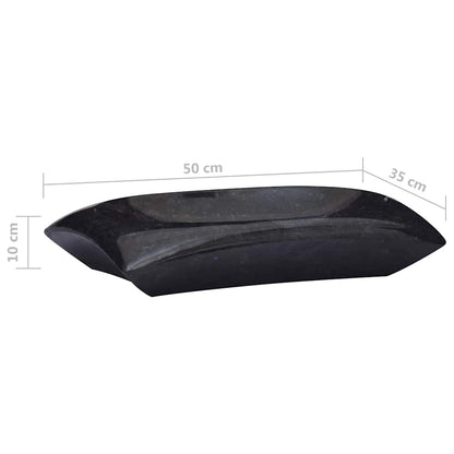 Gootsteen 50x35x10 cm marmer zwart