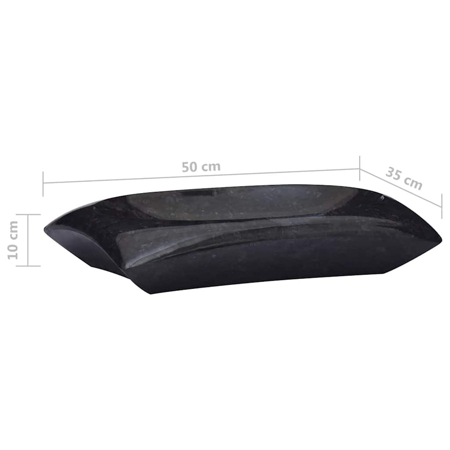 Gootsteen 50x35x10 cm marmer zwart