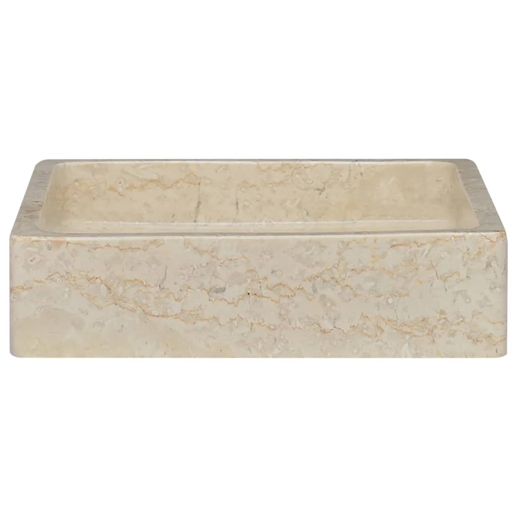Gootsteen 40X40X10 Cm Marmer Kleurig Crème