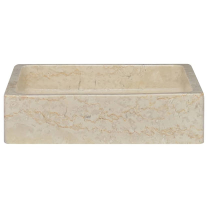 Gootsteen 40X40X10 Cm Marmer Kleurig Crème