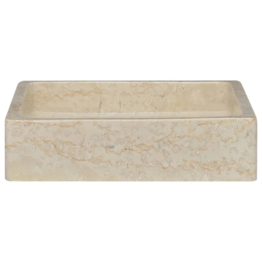 Gootsteen 40X40X10 Cm Marmer Kleurig Crème