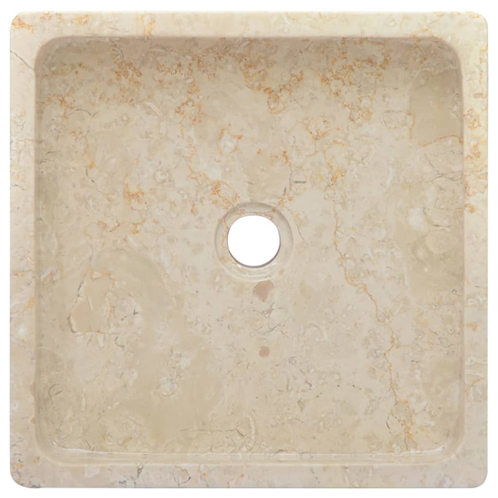 Gootsteen 40X40X10 Cm Marmer Kleurig Crème