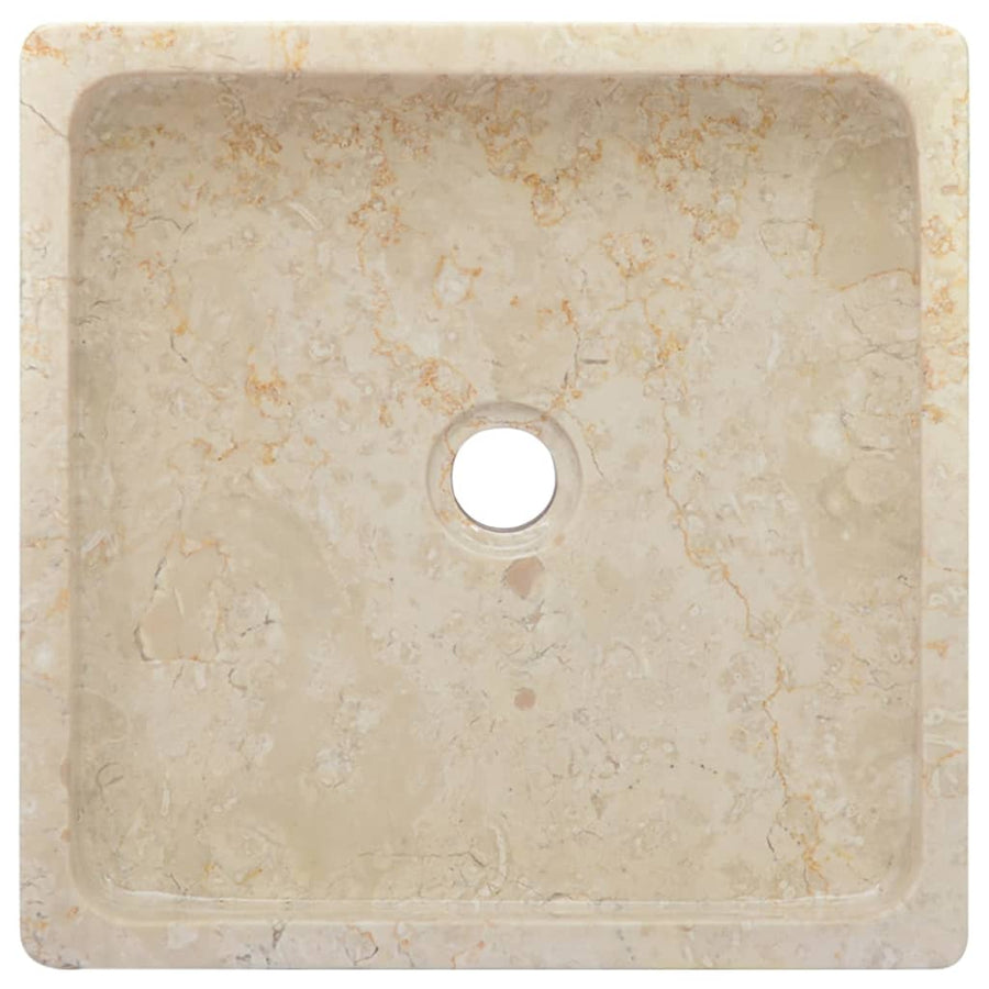 Gootsteen 40X40X10 Cm Marmer Kleurig Crème