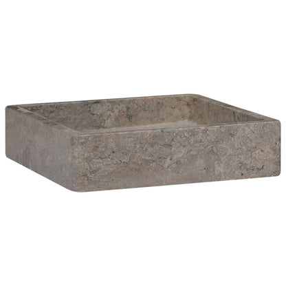 Gootsteen 40x40x10 cm marmer grijs Grijs