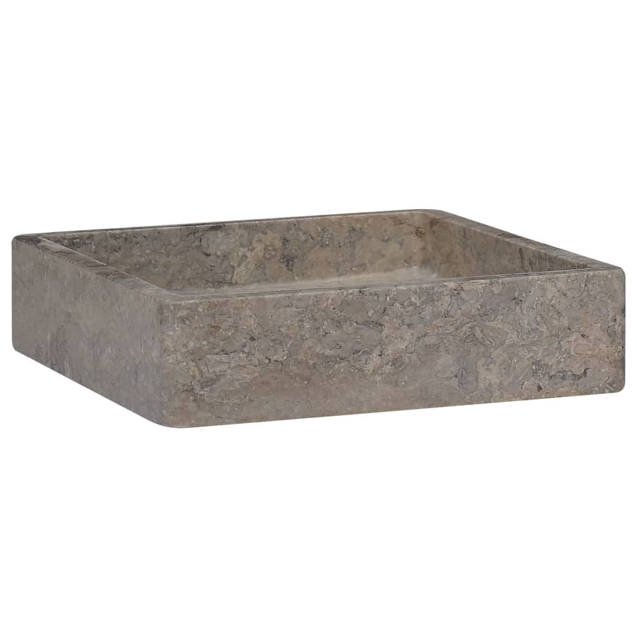 Gootsteen 40x40x10 cm marmer grijs Grijs
