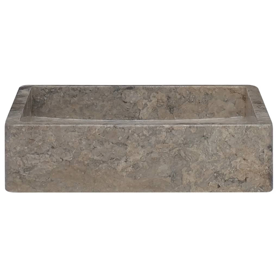 Gootsteen 40x40x10 cm marmer grijs Grijs