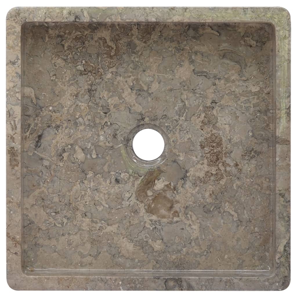 Gootsteen 40x40x10 cm marmer grijs Grijs