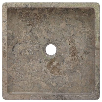 Gootsteen 40x40x10 cm marmer grijs Grijs