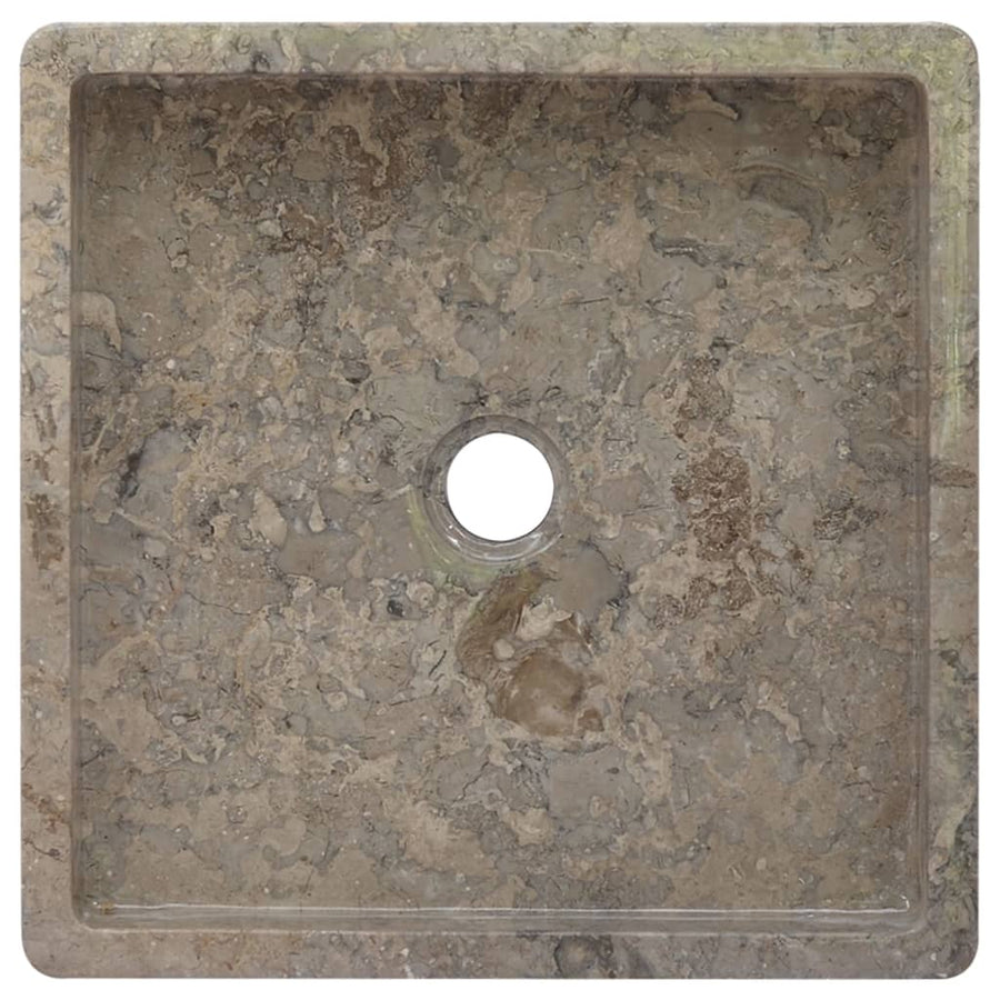 Gootsteen 40x40x10 cm marmer grijs Grijs