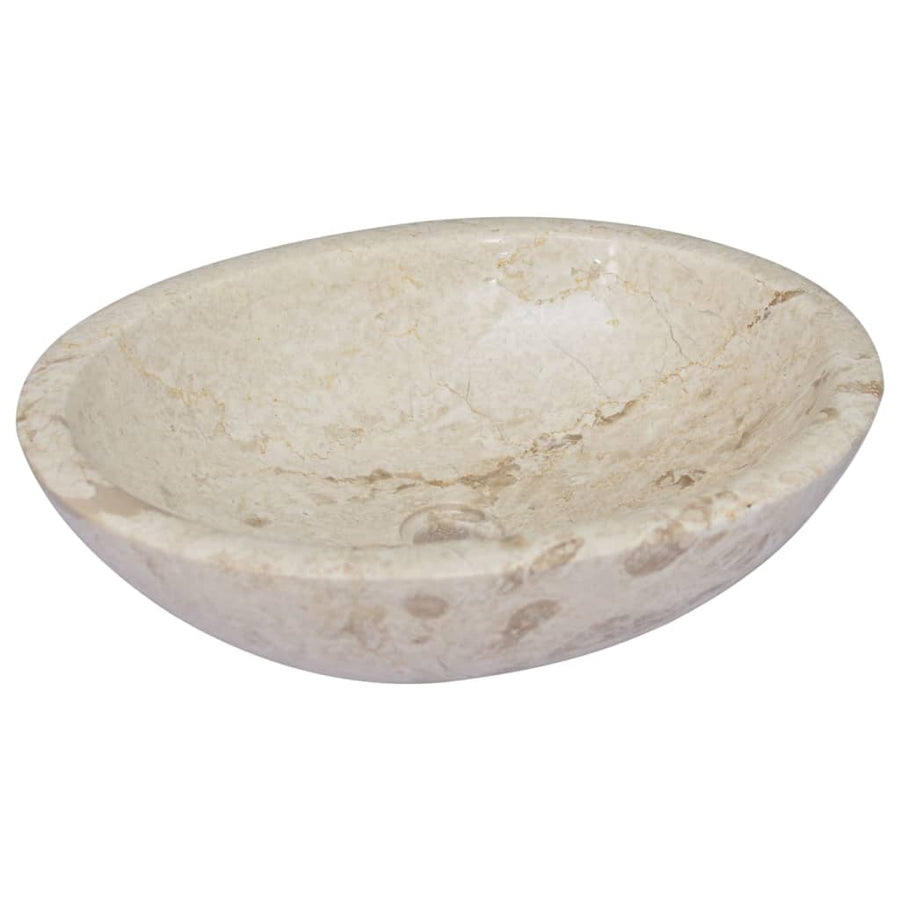 Gootsteen 53X40X15 Cm Marmer Kleurig Crème