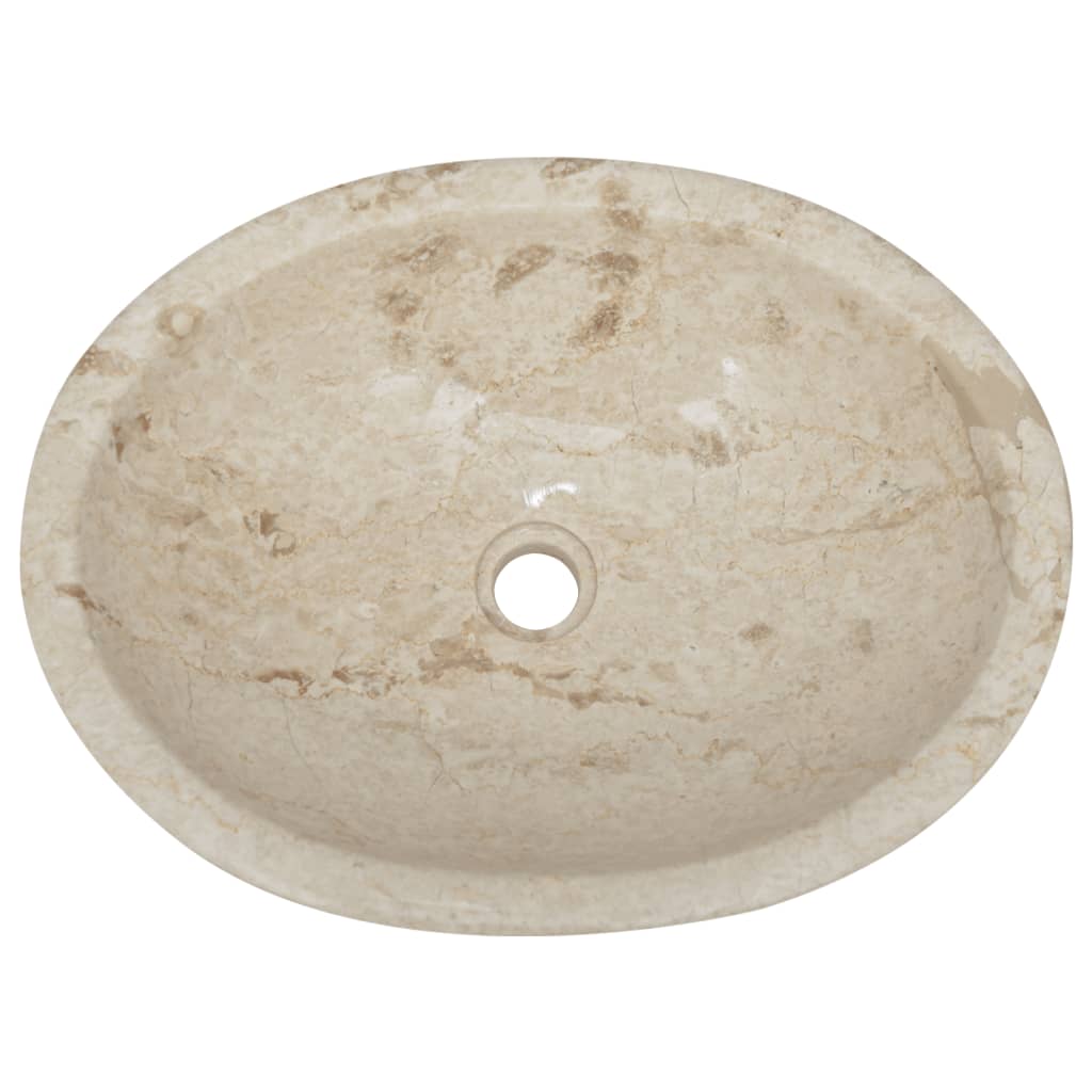 Gootsteen 53X40X15 Cm Marmer Kleurig Crème
