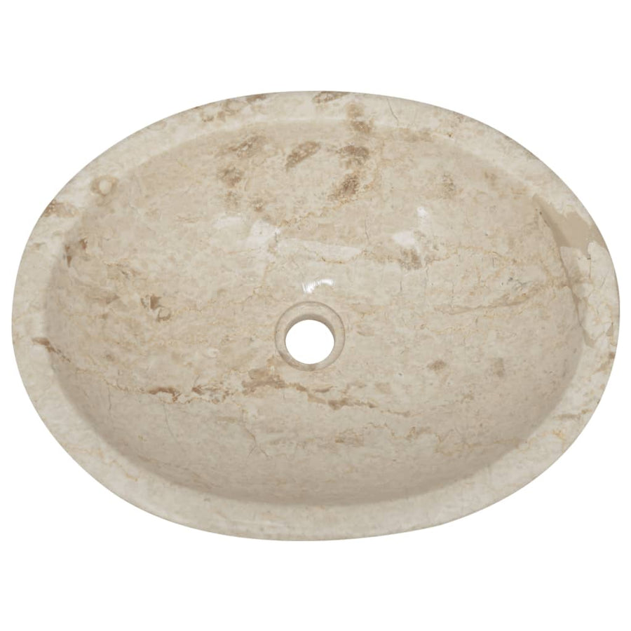 Gootsteen 53X40X15 Cm Marmer Kleurig Crème