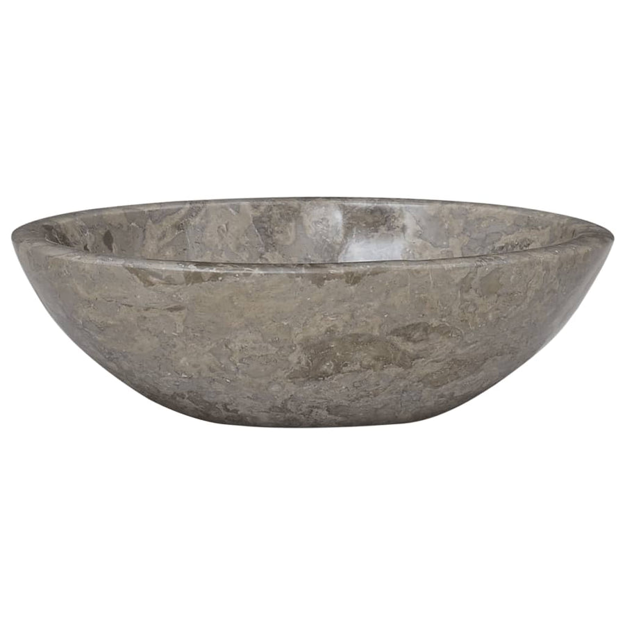 Gootsteen 53x40x15 cm marmer grijs Grijs