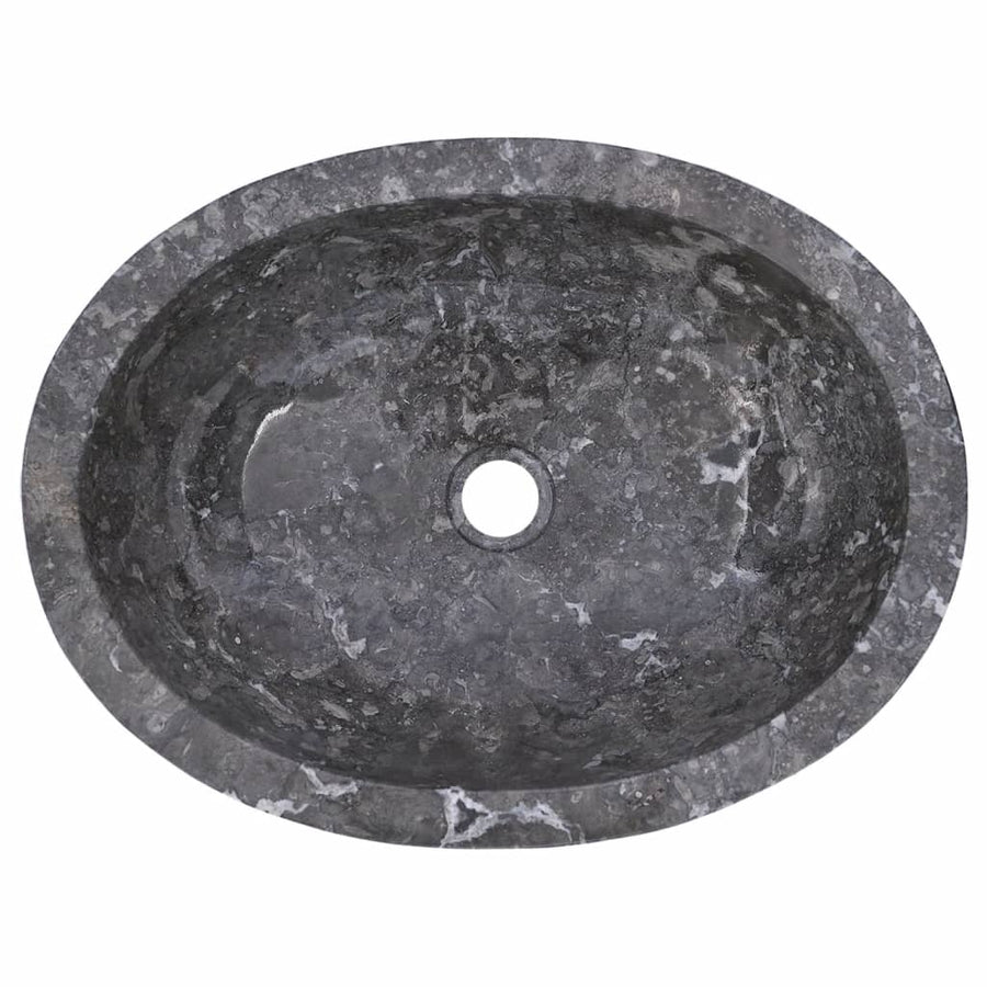 Gootsteen 53x40x15 cm marmer grijs Grijs