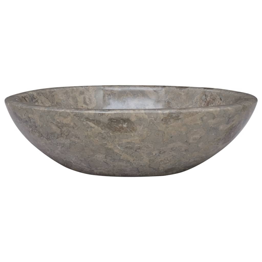 Gootsteen 53x40x15 cm marmer grijs Grijs
