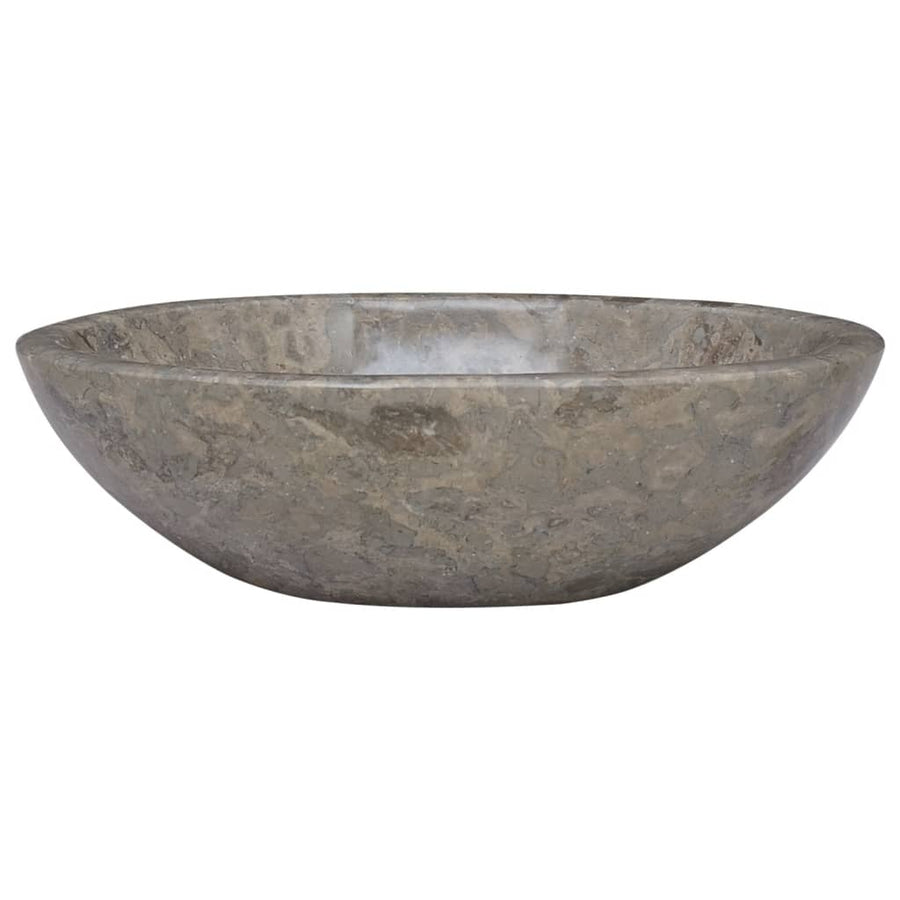 Gootsteen 53x40x15 cm marmer grijs Grijs