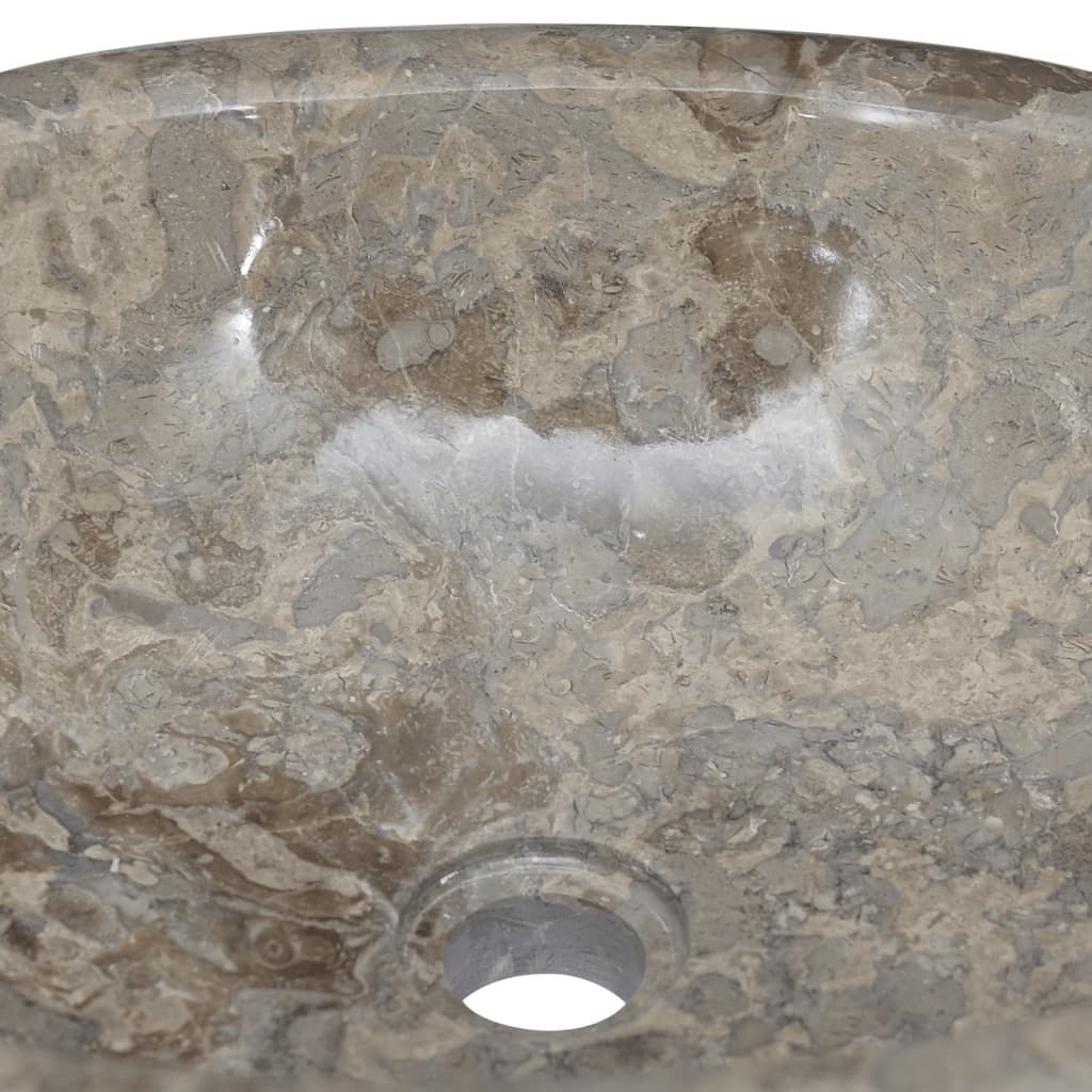 Gootsteen 53x40x15 cm marmer grijs Grijs