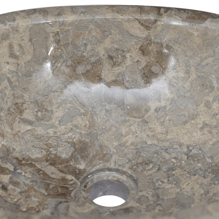 Gootsteen 53x40x15 cm marmer grijs Grijs
