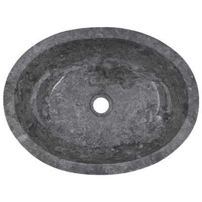 Gootsteen 53x40x15 cm marmer grijs Grijs