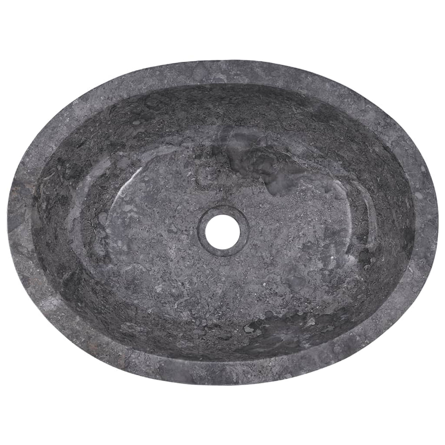 Gootsteen 53x40x15 cm marmer grijs Grijs