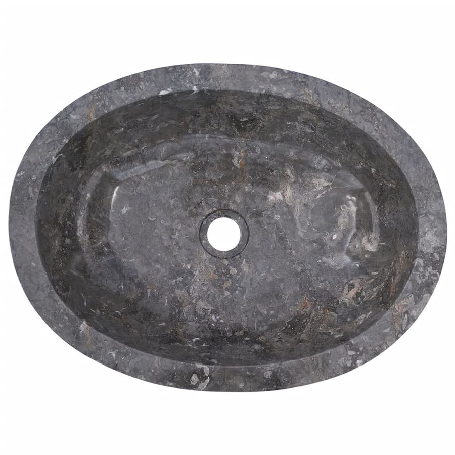Gootsteen 53x40x15 cm marmer grijs Grijs