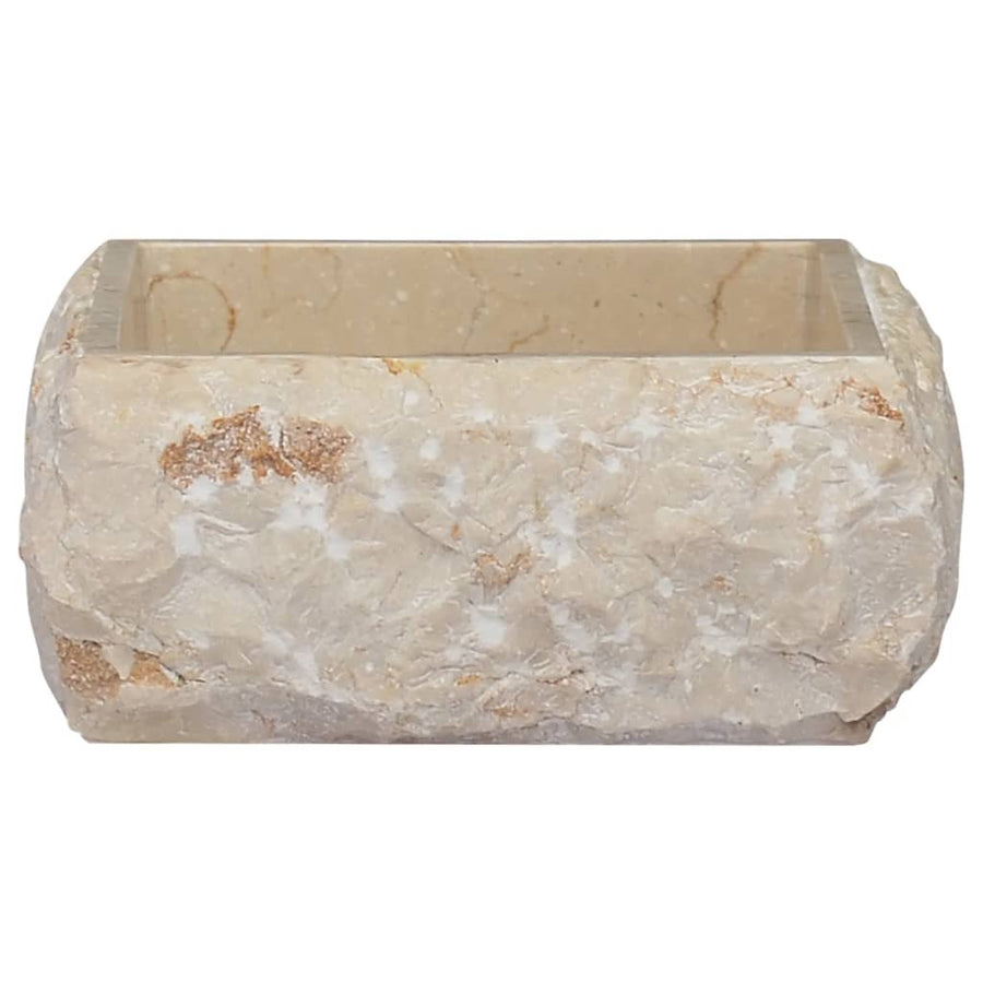 Gootsteen 30X30X13 Cm Marmer Crèmekleurig