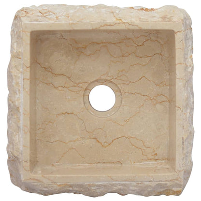 Gootsteen 30X30X13 Cm Marmer Kleurig Crème