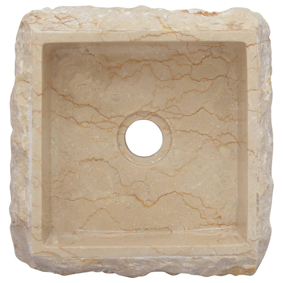 Gootsteen 30X30X13 Cm Marmer Kleurig Crème