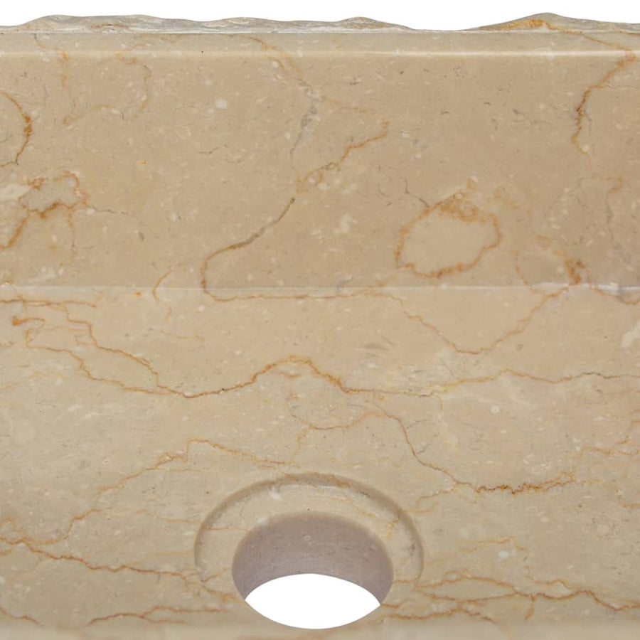 Gootsteen 30X30X13 Cm Marmer Kleurig Crème