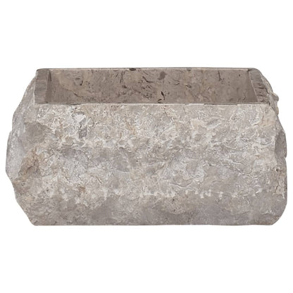 Gootsteen 30x30x13 cm marmer grijs Grijs
