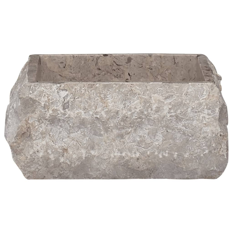 Gootsteen 30x30x13 cm marmer grijs Grijs