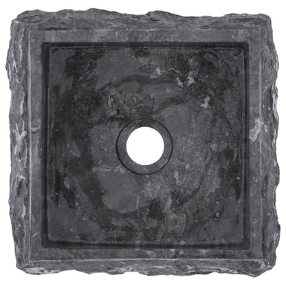 Gootsteen 30x30x13 cm marmer grijs Grijs