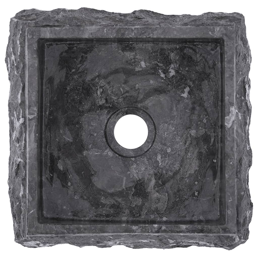 Gootsteen 30x30x13 cm marmer grijs Grijs