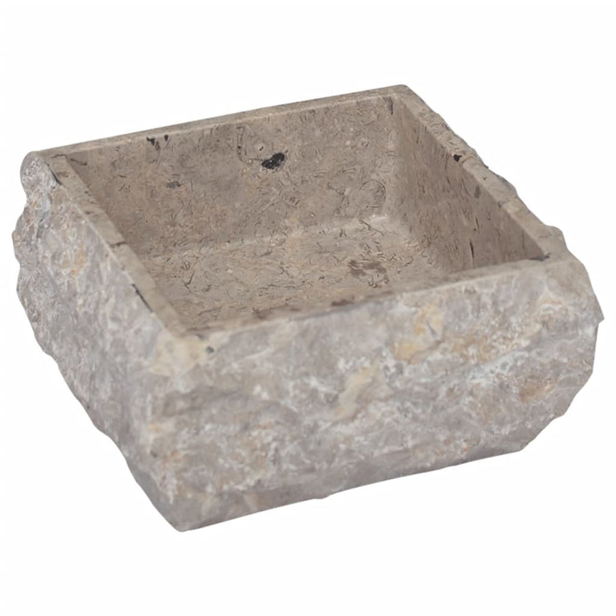 Gootsteen 30x30x13 cm marmer grijs Grijs