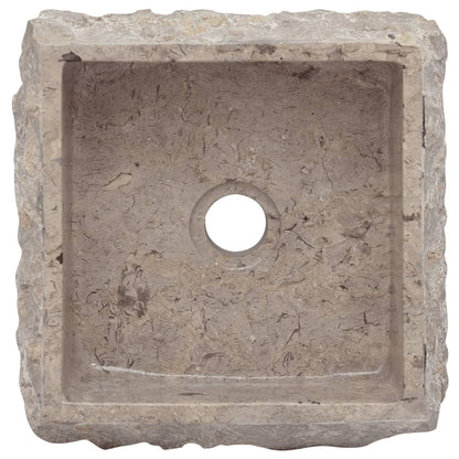 Gootsteen 30x30x13 cm marmer grijs Grijs